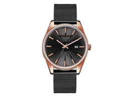 Relógio de pulso masculino em aço inoxidável com pulseira de malha e movimento de quartzo (KY15-H-WFH)