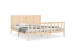 Estrutura de Cama Super King Size com Cabeceira Madeira Maciça MAISON EXCLUSIVE (sem dimensões)