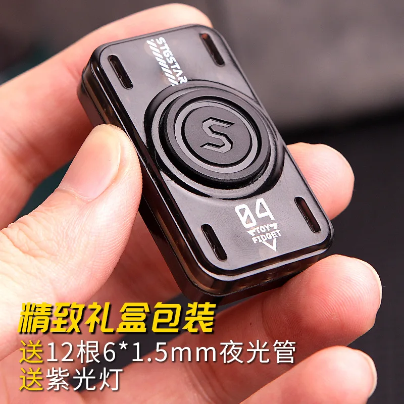 (preto) Spinner Magnético Com Luzes Para Aliviar O Estresse