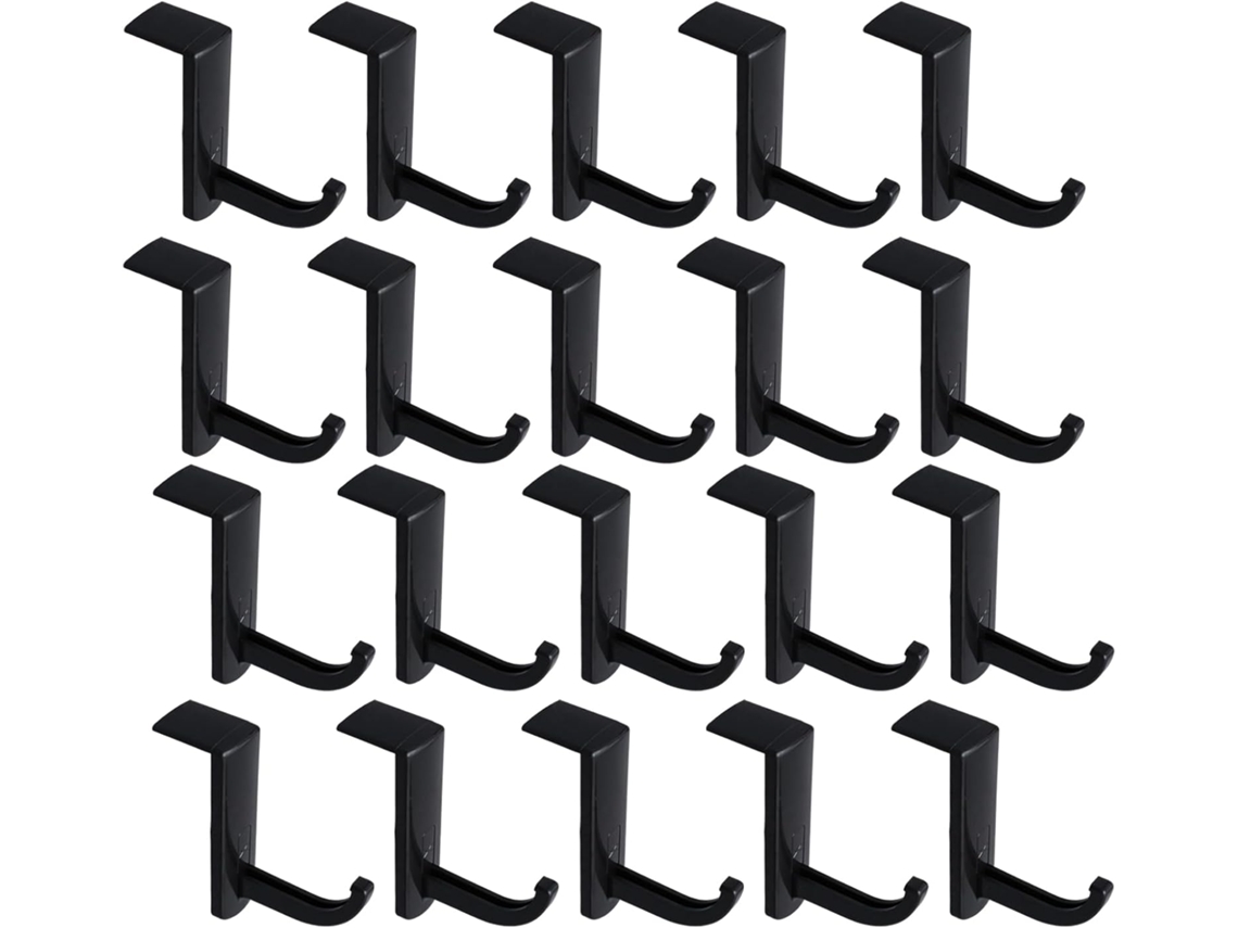 Kit Com 20 Suportes Adesivos Para Fones De Ouvido Labrimp, Ganchos Pretos Universais Para Mesa E Pc Gamer, Suporte