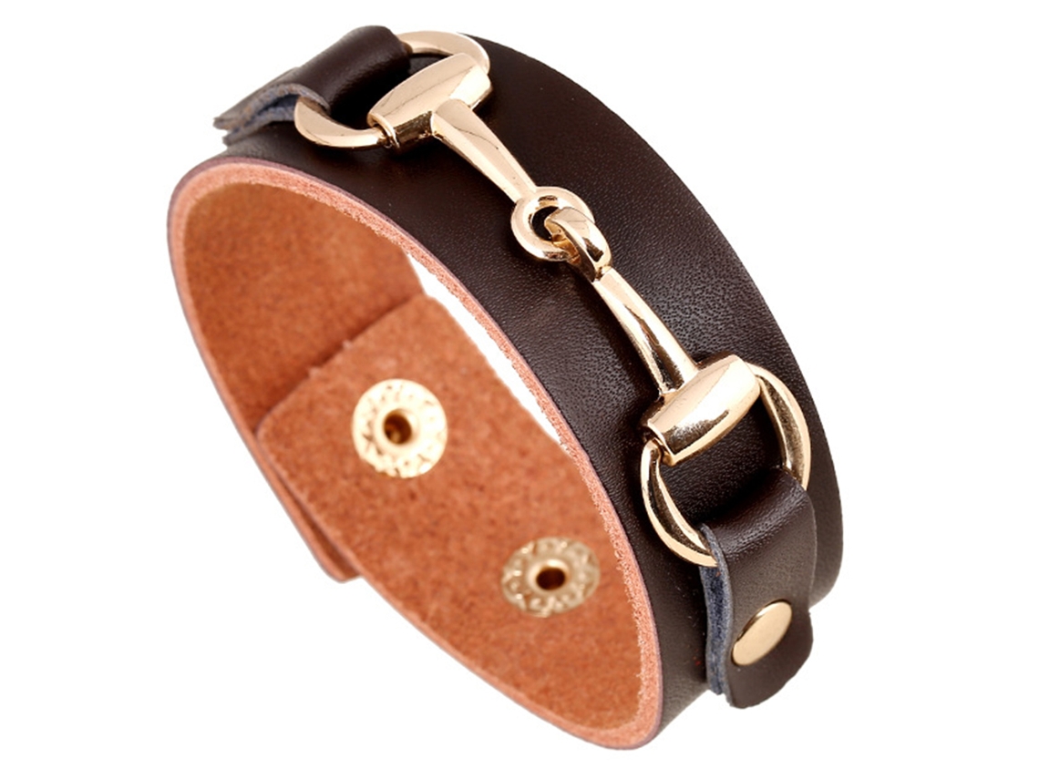 Pulseira De Couro Masculina Artesanal Presente Ideial Para Homem