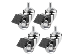 Rodízios Giratórios De 35 Mm (1,5 Pole, (1,5 Polegadas), 15 Mm, 25 Mm, 4 Rodízios, Pu, Borracha, Com Freio