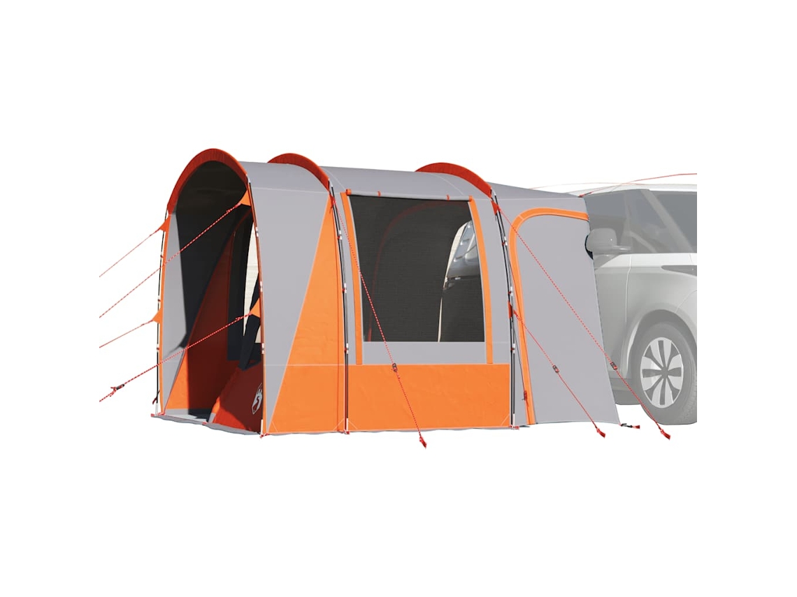 Vidaxl Tenda De Campismo P/ 4 Pessoas Impermeável Cinzento/laranja