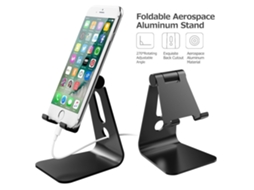 Suporte de Mesa Celular com Rotação 270°, Preto AQUAFORGE