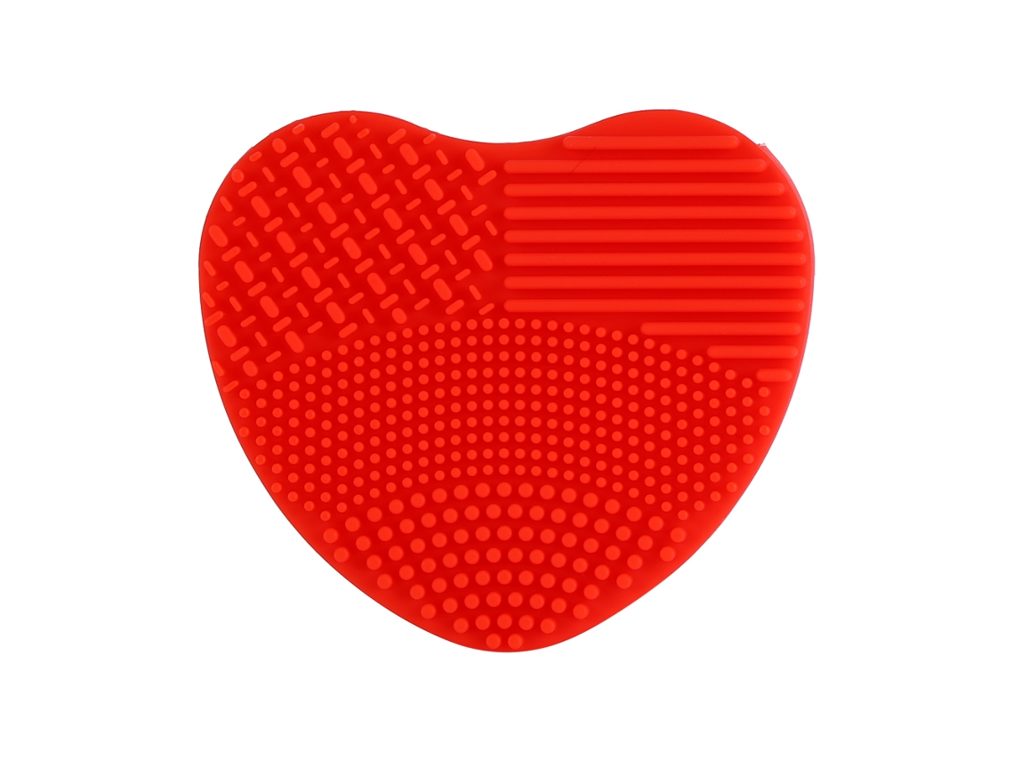 Luvas De Dedo Silicone Para Limpeza Pincéis Esponjas Maquiagem Vermelho