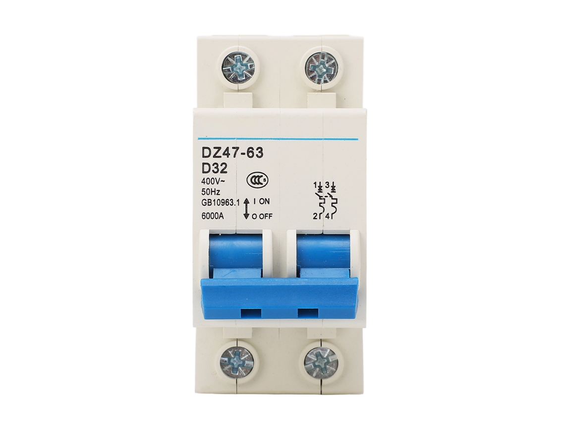 Laxiscreed Disjuntor 2p Compacto Para Trilho Din, Fácil Instalação E Alta Fiabilidade