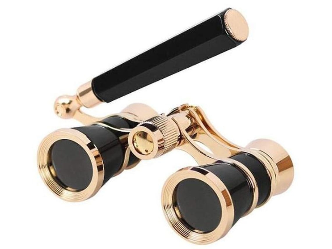 Binóculos Retro 3x25 com Alça Ótica de Metal Completo para Senhoras Observando Binóculos Preto USHION
