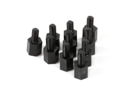 Kikumi 100 Unidades M2 M3 M4 Plástico Nylon Hexagonal Macho Fêmea Espaçador Parafuso De Porca Cabeça Redonda