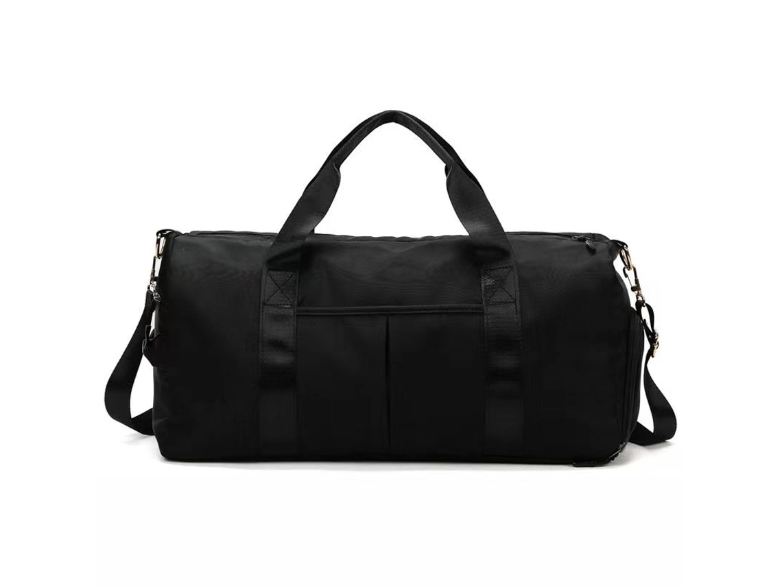 Mochila De Ginástica Esportiva Para Mulheres Ou Homens Mochila De Viagem Com Bolso Interno E Compartimento Para Sapatos Preta*