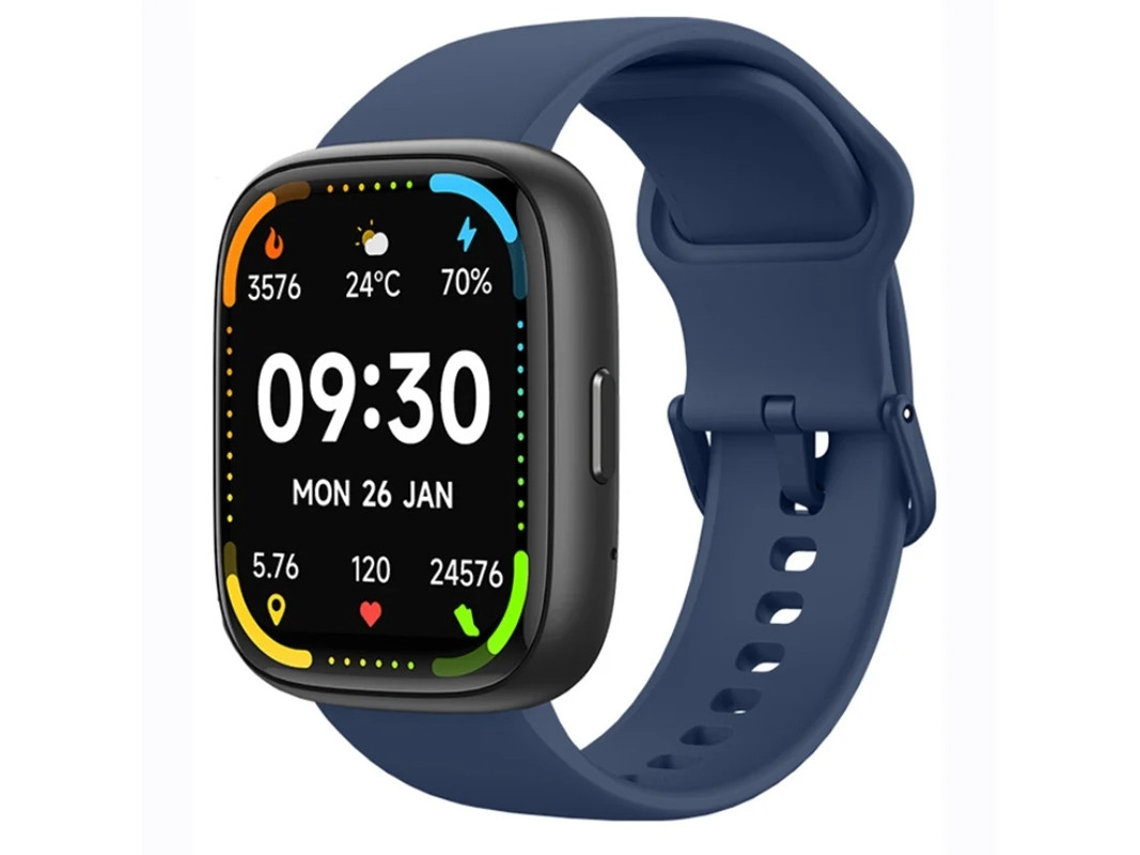 Smartwatch com chamadas Bluetooth, rastreamento multiesportivo, monitoramento de saúde e assistência por voz Blue Bestvite