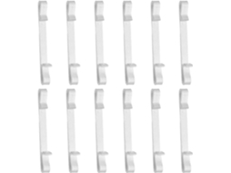 Conjunto De 12 Clipes Aço Para Corrediças Gaveta, Prateados, Com Mola, 5cm 2 Polegadas De Diâmetro
