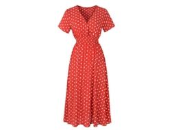 2026 vestido Floral de Chiffon Boho com Colarinho V Profundo e Mangas Curtas para Verão Praia Midi