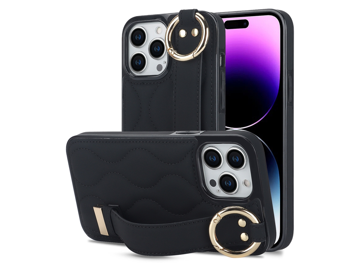 Capa Para Iphone 16 Pro Max Suporte Anel Preto Czhhmart