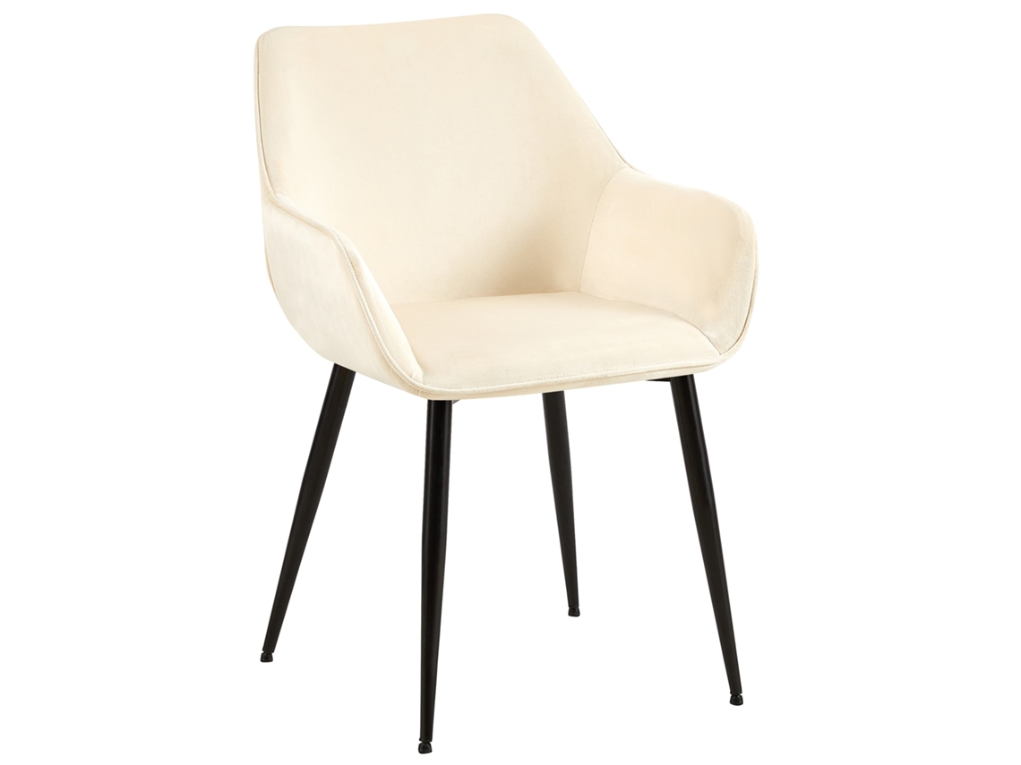 Cadeira de Jantar Vessa Creme/Veludo CLP