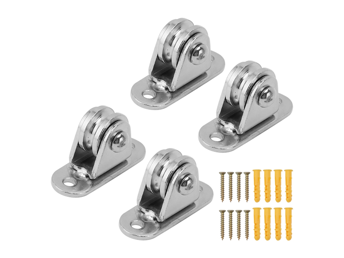 Bloco de polia pequeno, aço inox, silencioso, fixo para bricolagem CHABERLU