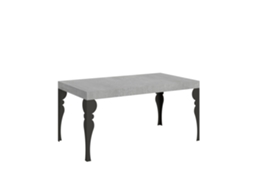 Mesa Extensível Paxon 160/244x80 Cm Concreto Pernas Antracite Itamoby