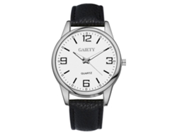 Reloj De Mujer De Cuarzo Analógico Con Correa De Pu Casual Simple Para Vestir Negro