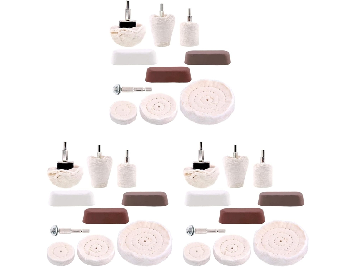 Conjunto De 30 Discos Polimento Com 9 Pastilhas Pasta Vermelha, 1/4