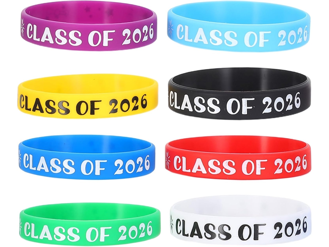 Conjunto De 8 Pulseiras Silicone Para Formatura, Lembrancinhas De Festa Formatura, Acessórios De Decoração Para Eventos