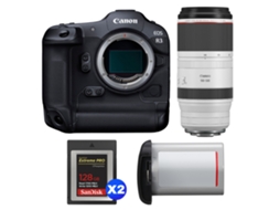 Eos R3 + Rf 100 500mm F/4.5 7.1 L Is Usm + 2 Sandisk 128gb Extreme Pro Cfexpress Type B + Canon Lp e19 + Ebook Pricedirect CANON