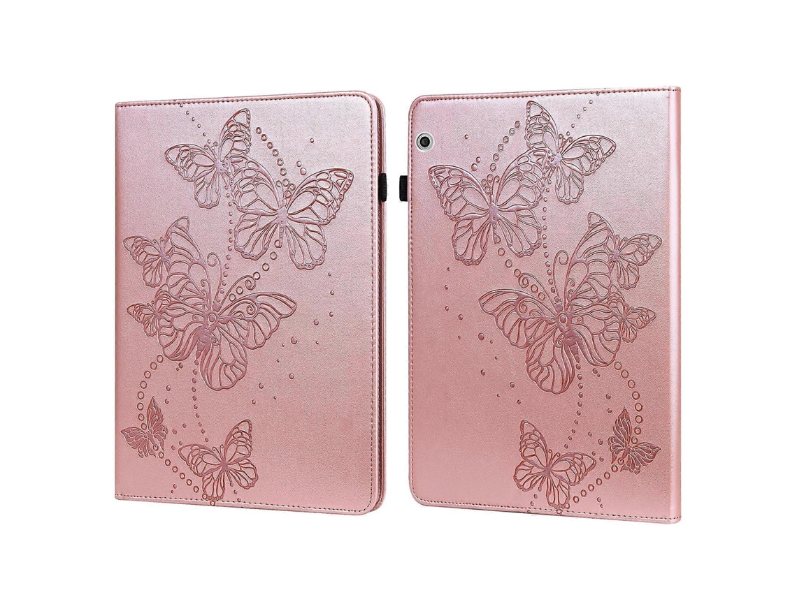 Capa de couro com padrão de borboleta em relevo horizontal para Huawei MediaPad T3 10 de 9,6 polegadas (Webake)