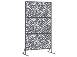 Conjunto 1 Protetor De Privacidade Vidaxl Antracite Aço (100 X 50 X 180 Cm)