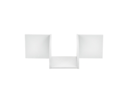 Estante de Parede de Design Retro Branca Mate 60 9X19 5X19 5Cm [EN.CASA]