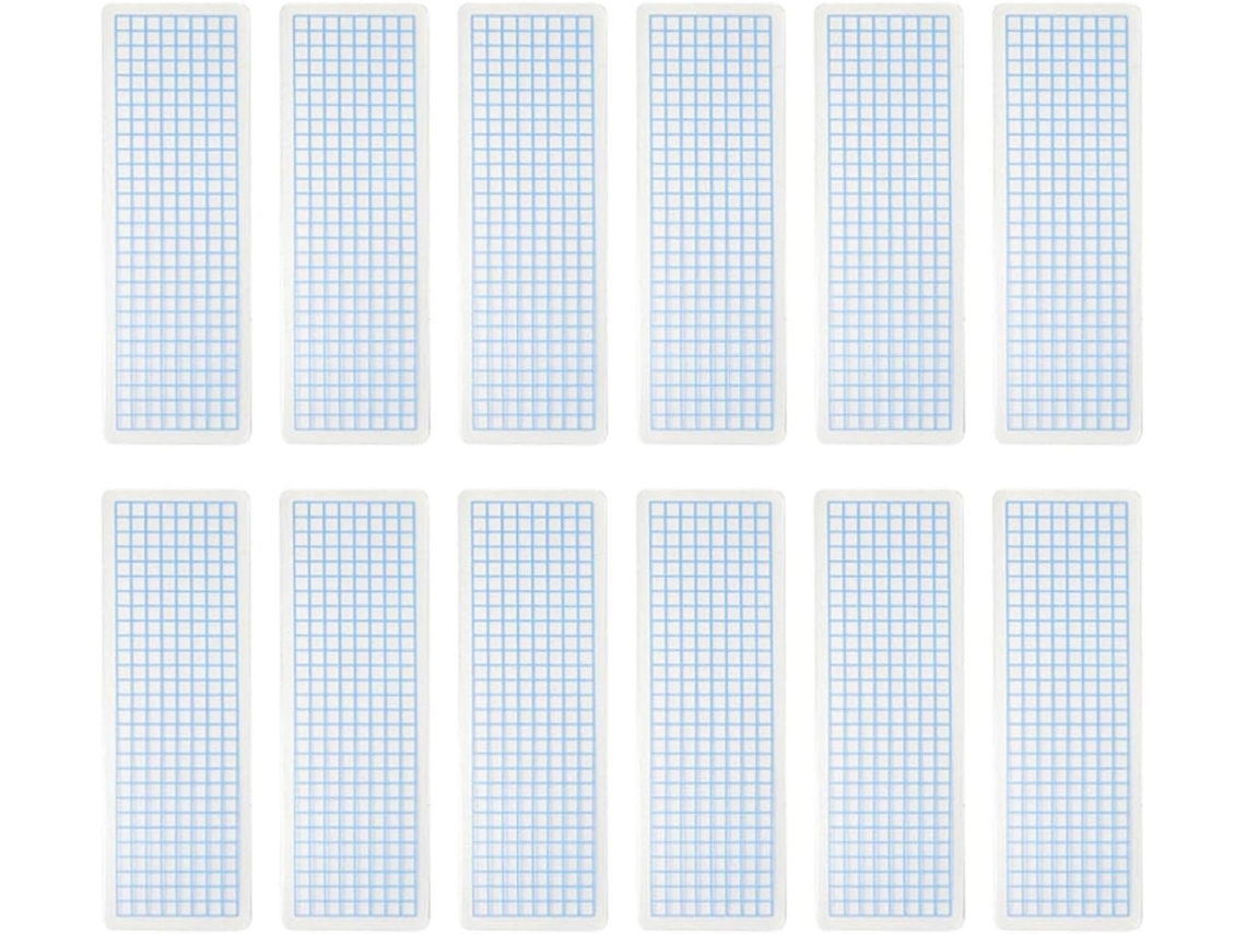 Wooneky Placas De Amostra Fita Adesiva Washi Azul Plástico, 50 Peças