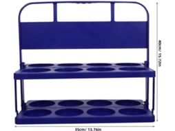 Porta Bebidas Reutilizável em Plástico com 8 Compartimentos e Alça Resistente. Cesto Dobrável para CHABERLU