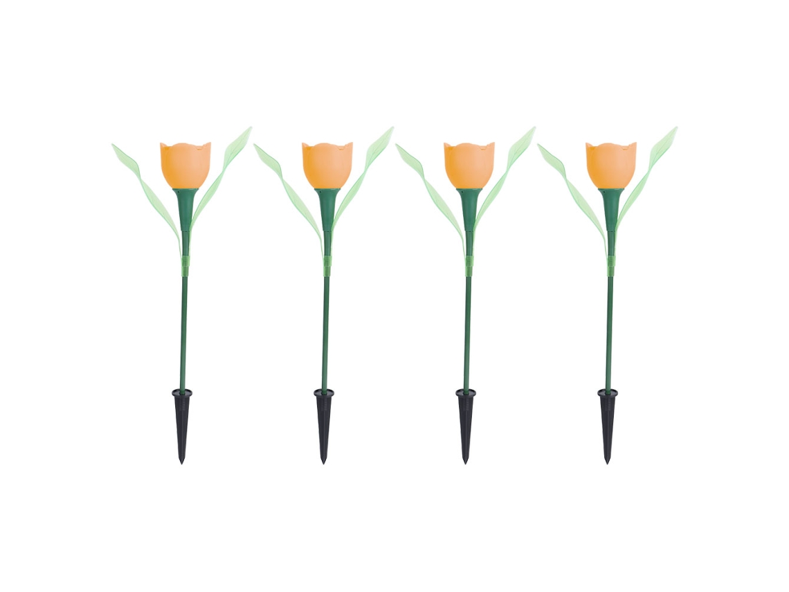 4pcs Lâmpadas Solar Tulipa Jardim Ip65 Decorativas