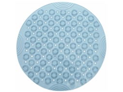 Tapete de banho antiderrapante com buracos de drenagem, 55x55cm, azul claro NOVA LINE