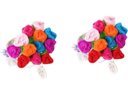 Conjunto De 24 Canetas Esferográficas Nuobesty Com Design Rosas, Tinta