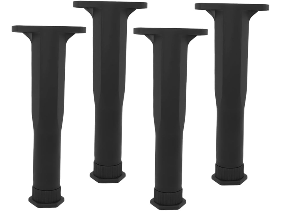 Conjunto De 4 Pés De Suporte Central Ajustáveis Em Altura Para Cama, Garantindo Estabilidade.