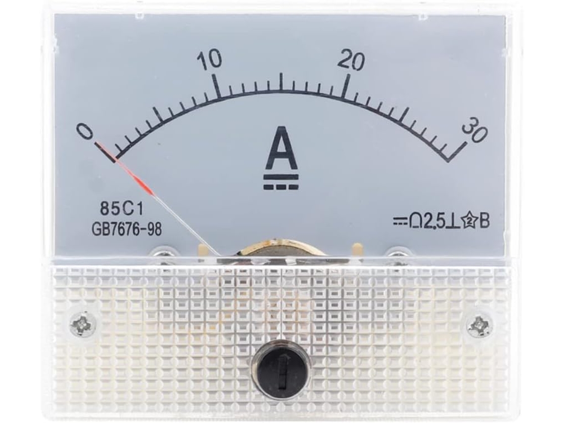 Voltímetro Cc 85c1-dc 30a Com Ponteiro E Amperímetro Analógico De