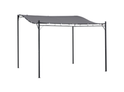 Gazebo Pergola 3x3m para Jardim com Toldo Impermeável Cinza BTFORUS