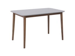 Mesa De Comedor Beliani Modesto De Madera De Caucho Gris 80x120x73