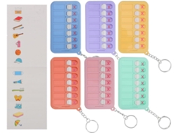 Planejador De Tâches Com Autocolantes Reutilizáveis 6pcs Para Garçon E Filhos Porte-clés En Abs