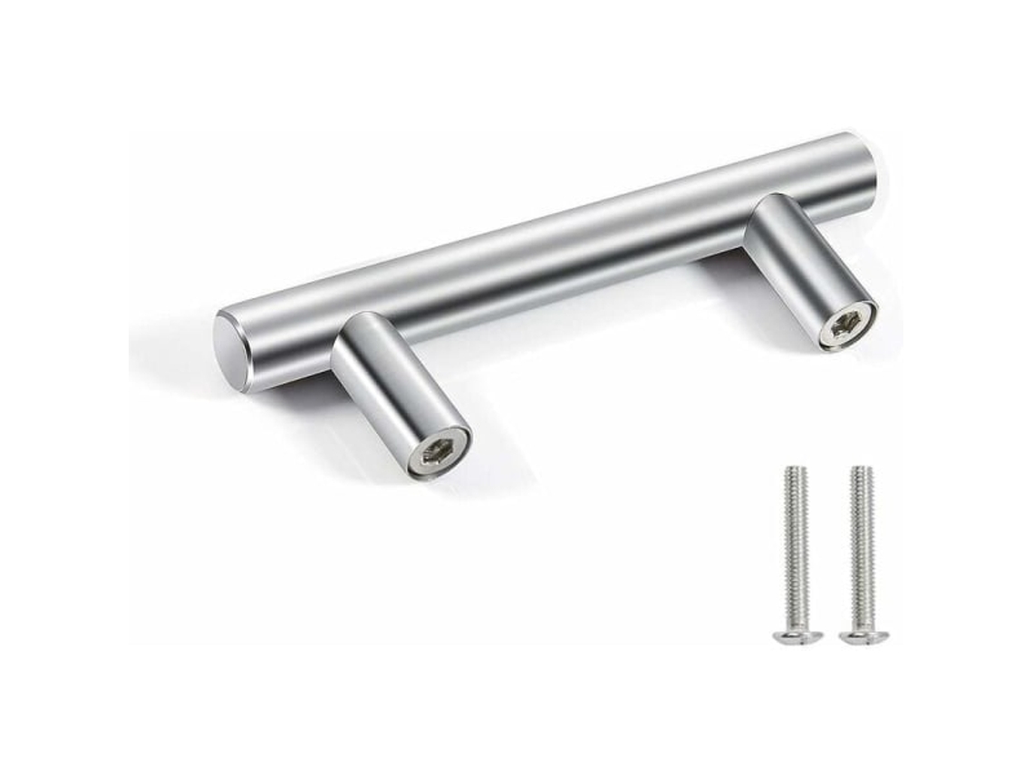 10 puxadores pretos de aço inox para armários BRILVIBERA