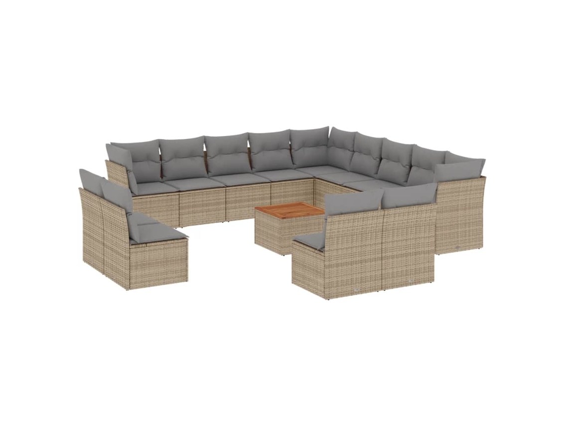 Garden Sofa Set, Garden Sofa Sets Vidaxl Bege Rattan / Vime (n/a)
