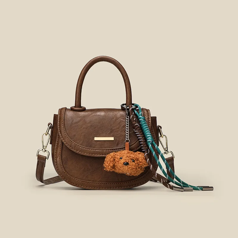 (1648-marrom) Bolsa Transversal Feminina Elegante, Bolsa De Ombro Feminina De Luxo Em Couro Pu De Designer
