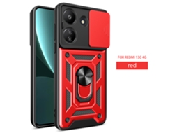 Adequado Para Capas De Celular Redmi Com Fivela Magnética Para Carro, Evitando Qvermelho shunjia Push Window - Rm Note13 Pro 5g (internacional) (fur