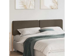 Vidaxl Cabeceira Estofada Com Cabeceira Marrom E Taupe 180 Cm
