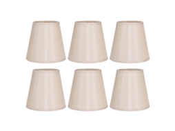 Rebe-6pcs Lámpara De Tela Simple Moderna Para Lámpara De Mesa Candelabro Pared E14