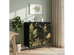 Vidaxl Buffet Rhenen Carvalho Preto 69 X 33 X 76 Cm