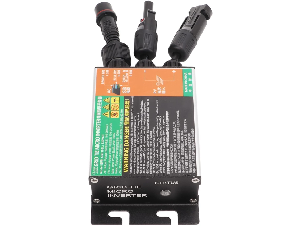 Inversor de Onda Senoidal Pura para Conexão À Rede Solar, 180 W, 230 V, Entrada Cc de 10,8 a 30 V, Ca de 280 V. SFUSHOS