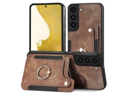 Capa Tipo Carteira Com Vários Cartões E Toque De Pele Retrô Para Samsung Galaxy S22 5g