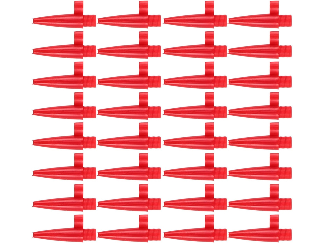 Conjunto de 100 Bicos Plástico Vermelho para Inflar, com Ampla Compatibilidade Colchões e Bolas Ar. CHABERLU