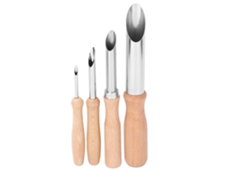 Set De 4 Ferramentas De Argila Cerâmica: Lâminas Redondas Para Corte De Lama E Escultura