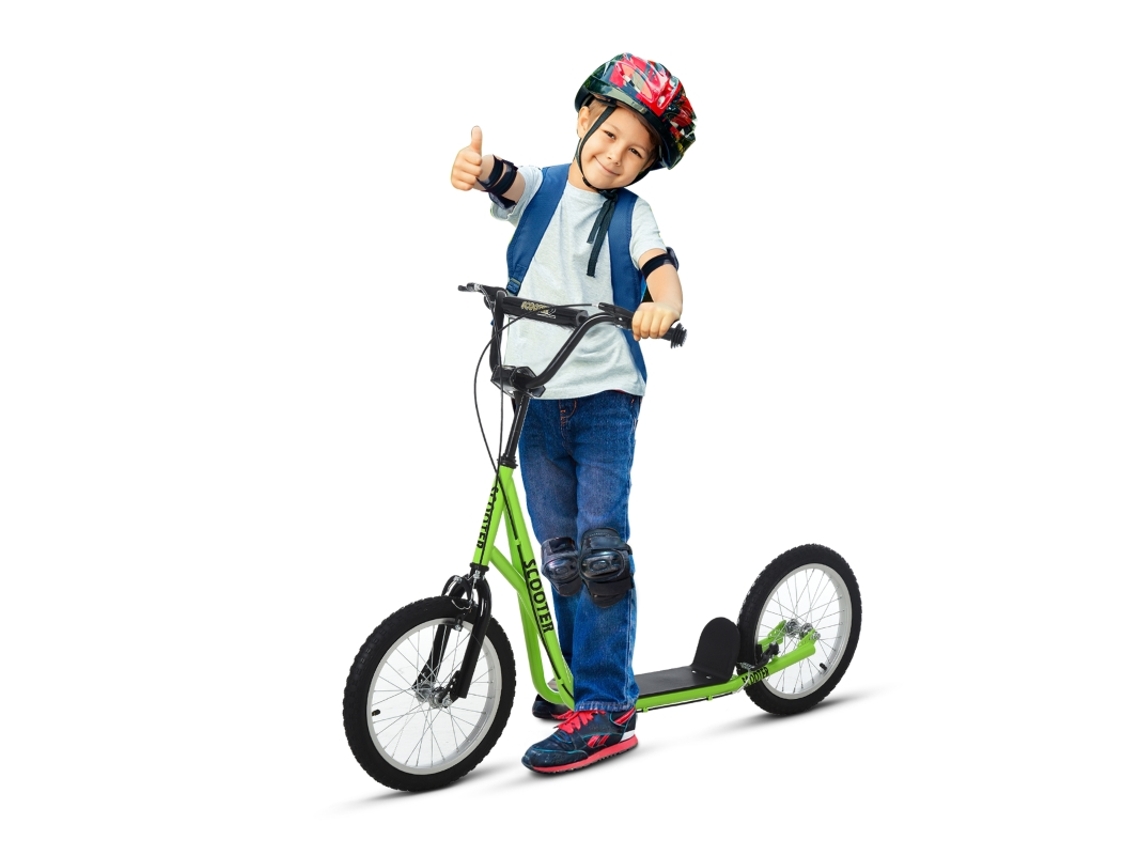 Patinete Infantil A Partir Dos 5 Anos, Pneus Infláveis Com Travão Manual, Uso Urbano