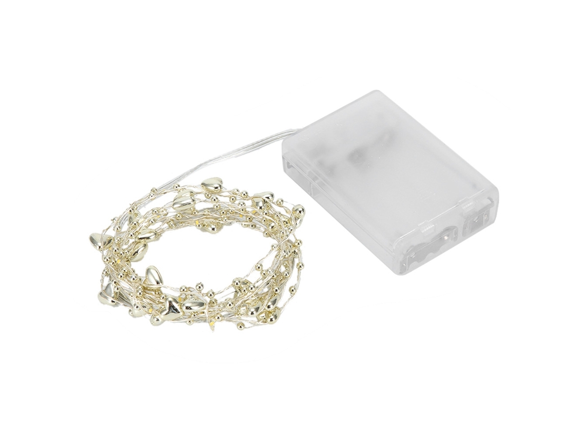 Luz de Fio Led 2m 20 Luzes Branco Quente Cobre Festas Casamentos
